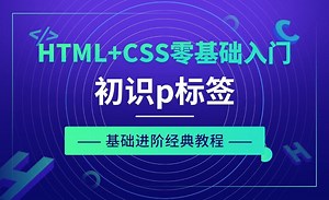 HTML标签之初识p标签-HTML CSS零基础经典教程
