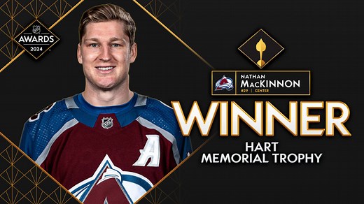 MacKinnon of Avalanche wins Hart Trophy as NHL MVP