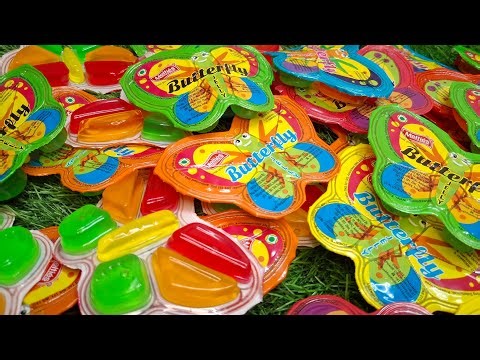 Colourful butterfly jelly unboxing video
