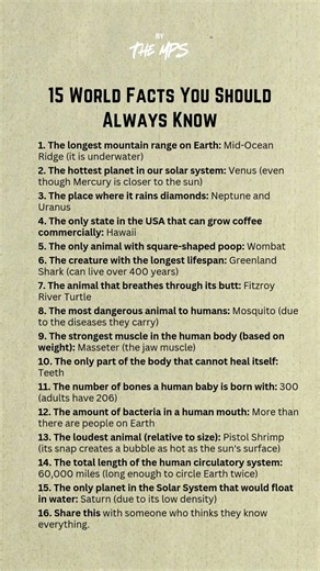 Test Your General Knowledge With These Facts #Education #Mindset #Viral