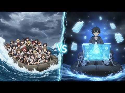 📕 Trapped On A Raft With 33 Girls, My Hidden System Gives Infinite Resources For Every Child! 🌊🎬