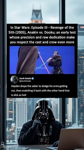 In Revenge of the Sith (2005), early test of Anakin vs. Dooku makes you respect the cast even more