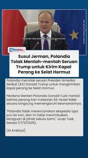 As Trump's NATO allies increasingly abandon him, Poland rejects calls to send warships to the Str...