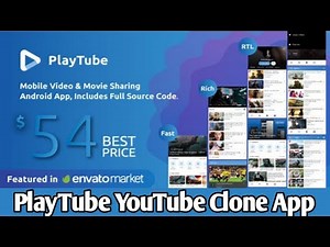 PlayTube Mobile Video & Movie Sharing Android Native Application || Make playtube app like youtube