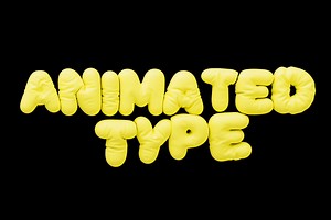 Inflated animated 3D text