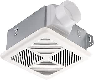 Bathroom Exhaust Fan 50CFM 1.0Sone, Quiet Bath Fan with 3inch duct for Bathroom Ceiling, Energy-Saving Household Ventilation Fan,Ceiling or Wall Mounted, White Plastic Grille