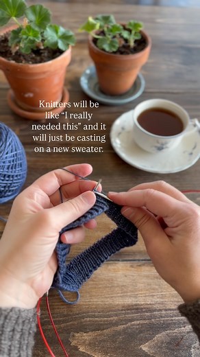 The only thing better than casting on a new sweater is casting on a new sweater while sitting outside in the sunshine listening to the birds sing. The yarn for this new sweater is from @lavenderluneyarn #knitting #knit #knittersofinstagram | Jessica McDonald Designs