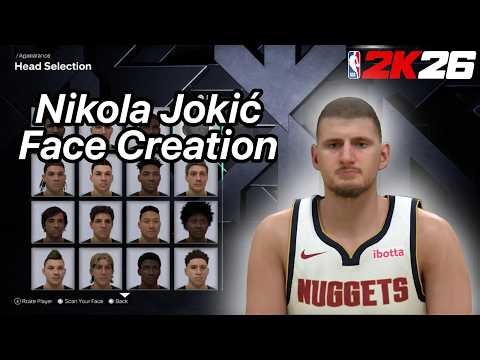 How to Make Nikola Jokić in NBA 2K26 | Realistic Face Creation
