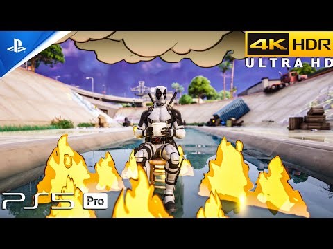 Fortnite (PS5 Pro) 4K 60FPS HDR Gameplay | Skin Deadpool (X-Force)