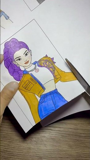 How to make paper craft Huntrix? #diy #huntrix #papercraft