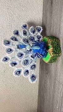 ✨🦚 Dieser Pfau funkelt! #craft #bastelanleitung #handmade #diy #diycrafts
