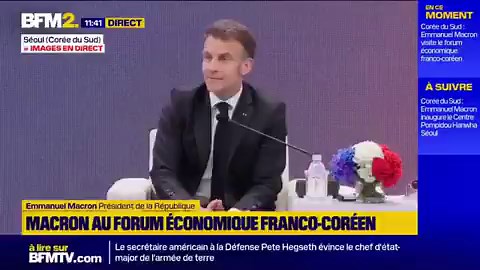 “If there are any people left in the room to respect them, it’s us [Europe]” - French President Macron. Macron is basically trolling Trump’s 'America First' chaos here. While the White House is busy burning bridges and making up trade rules on the fly, Macron is pitching Europe as the only adult in the room. His message is simple: We actually follow the rules—unlike the lunatics across the Atlantic.Emmanuel Macron's speech at the Franco-Korean Economic Forum:"...that Europe, I believe, is an ext