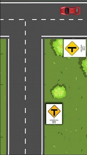 Learn this common road sign warnings in this quick video #drivinglessons