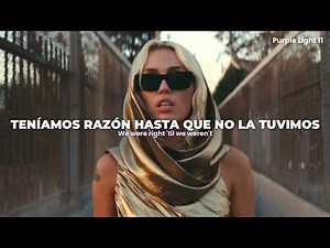 Miley Cyrus - Flowers (Español - Lyrics) || Video Oficial
