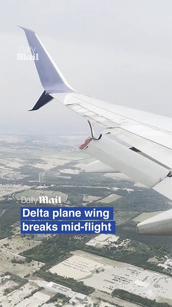 Delta plane wing breaks mid-flight
