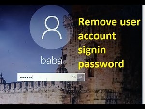 How to remove user account sign in password in Windows 10