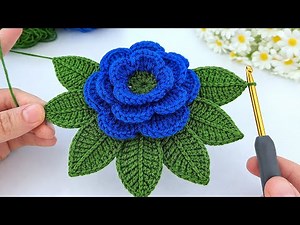 WOW! 😍 Stunning 3D Layered Crochet Flower 🌸 Easy & Eye-Catching Tutorial | Make & Sell 💰