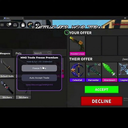 MM2 Trade Freeze Script (UPDATED) | Murder Mystery 2