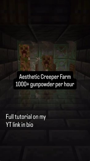@theebreh on Instagram: "Easy Aesthetic Creeper Farm. Full tutorial on my YouTube link in bio. #minecraft #reelfeed #minecrafttutorial #minecraftbuilds #minecraftinspiration"