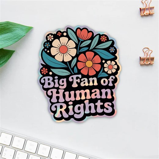 Big Fan of Human Rights Sticker/car Magnet, Rainbow Sticker, Radicalized by Basic Decency Sticker, Gift for Liberal Anti Populism, Equality - Etsy