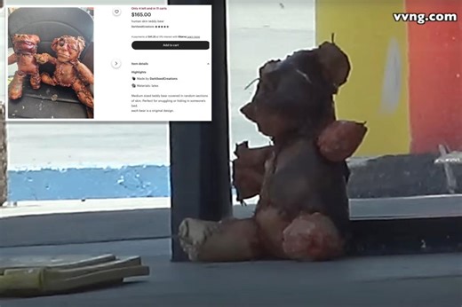 Teddy bear purportedly wrapped in human skin left on California sidewalk, spooking locals and cops in twisted prank