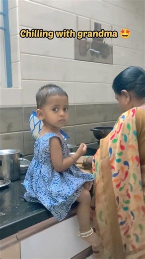 Helping Grandma in Kitchen 😍| Cutest Kitchen Moments Ever 👉 “Grandma time = best time ❤️” cutebaby