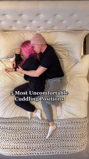 The most uncomfortable cuddling positions!💤🥱 #relatable #viral #4u #boyfriend