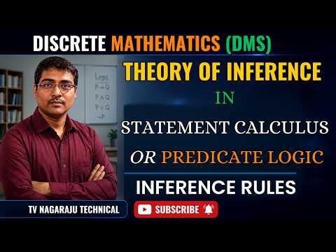 Theory of Inference in Statement Calculus | Predicate Logic |Inference Rules in Discrete Mathematics