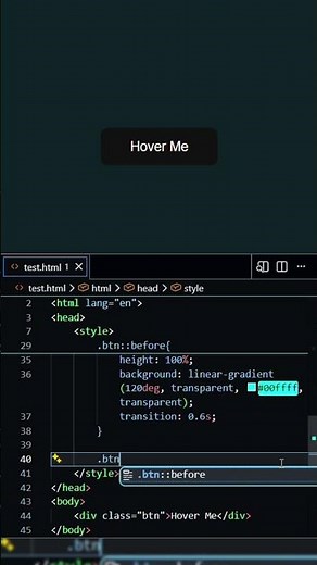 Neon Glow Hover Button with Sliding Light Effect ✨