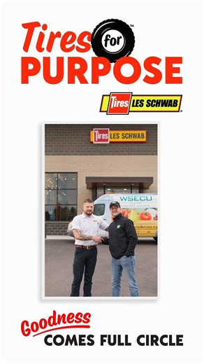 81 reactions · 18 shares | We were proud to donate new tires to Second Harvest Inland Northwest through our Tires for Purpose program. Their van covers more than 51,000 square miles to deliver fresh food to those in need across North Idaho and Central and Eastern Washington. With new tires, they're ready to go the distance—and we're honored to be along for the ride! | Les Schwab Tire Centers | Facebook