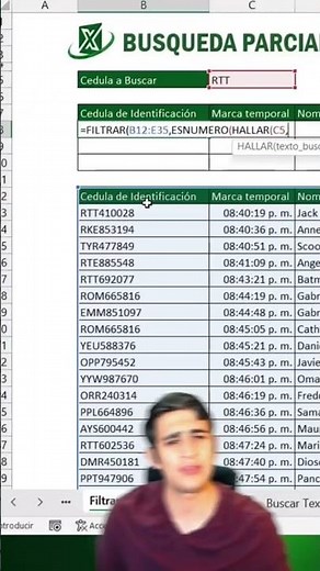 Filter by partial text search in #excel 🤩