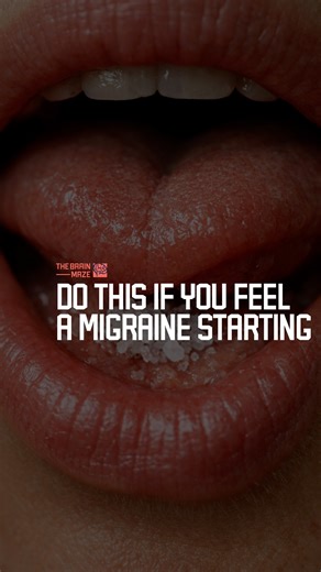 Do This If You Feel a Migraine Starting - Placing a small pinch of salt under the tongue may quickly influence migraine-related neural imbalance by rapidly delivering sodium into the bloodstream to help stabilize nerve signaling, fluid balance, and vascular tone, especially when followed by water to support circulation and brain pressure stability. | The Brain Maze