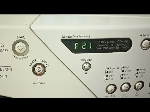 Problema de Código de error F21 en lavadoras modernos. [solución fácil y sencillo]