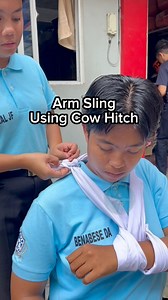 175K views · 2.1K reactions | Arm sling using triangular Bandage #bandaging #FirstAid #firstaidtip #firefighter #firefightertraining #firenuzzle | firenuzzle | Facebook