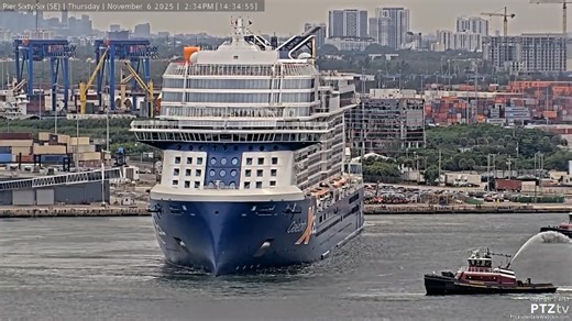 31K views · 545 reactions | Celebrity XCEL departing Port Everglades for the first time and heading down to Port Miami. PortEvergladesWebcam.com FtLauderdaleWebcam.com | PTZtv | Facebook