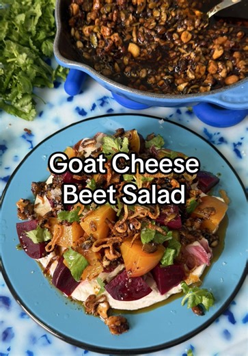 Delicious Sweet and Spicy Beet Salad with Goat Cheese
