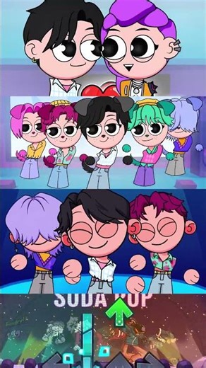 FNF Soda Pop Sprunki but Dogs vs Saja boys – KPop Demon Hunters #sodapop