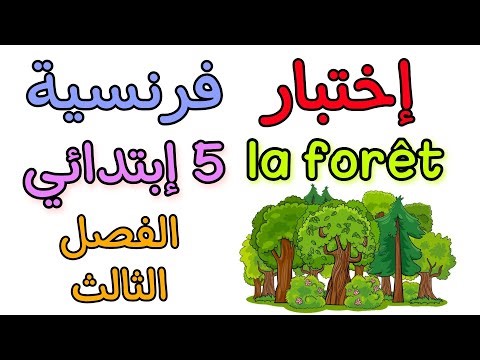 إختبار فرنسية خامسة ابتدائي الفصل الثالث