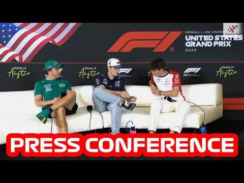 Pre Race Press Conference 2025 United States Grand Prix | Franco Colapinto, Fernando Alonso, Bearman