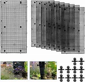 Amazon.com : 2 Pack Fish Tank Divider, Plastic Grid Cuttable Grid Plate Fish Separator with 12 Suction Cups DIY Designed Clear Easy to Bent 10 * 13in : Pet Supplies