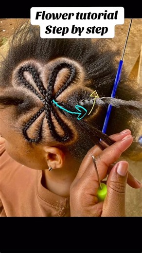 STEP BY STEP FLOWER BRAIDS TUTORIAL #flowerbraids #viral