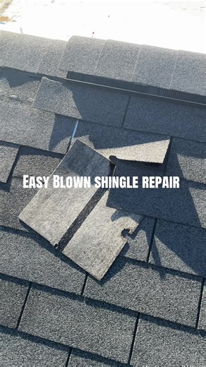 Quick shingle repair 💯. #roofersoftiktok #roofing #constructionlife #quickfix #fypツ