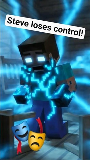 Steve loses control to the mask 🎭 #mincraftepisodes #mincraftshort #minecraft
