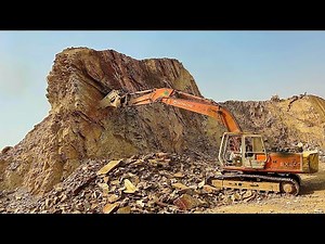 EXCAVATOR OPERATOR VIEW: Humming and Drilling in Action!” #excavators #stonemachinery #sand #mining