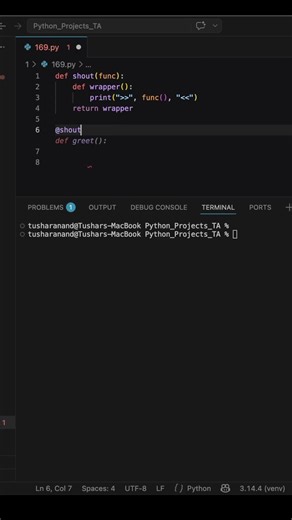 🧠 Python Decorators EXPLAINED in 46 Seconds! ⚡🔥 #coding #programming #python #learnpython #shorts
