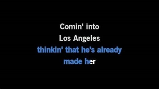 Karaoke Coming into Los Angeles - Arlo Guthrie - CDG, MP4, KFN - Karaoke Version