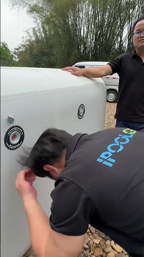 How to deflate your inflatable swimming pool ? IPOOLGO 16,5*10*4ft Size portable pool 🏊‍♀️