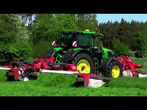 Grasmähen 2022 mit John Deere 6230R u. Kuhn Mäh - Kombination