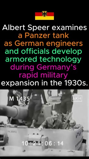 Albert Speer Inspecting a Panzer Tank — Germany, 1930s.