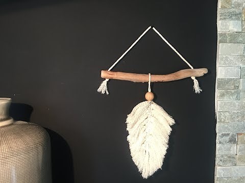 Plume en macramé